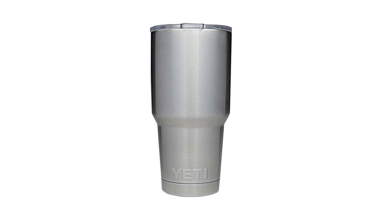 Stainless steel Yeti tumbler